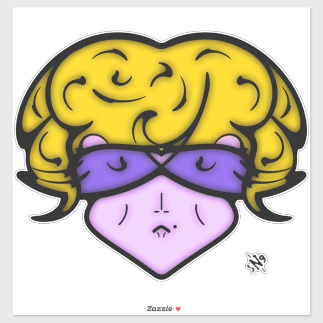 Cartoon woman with beauty mark and glasses v1 (Sheet)