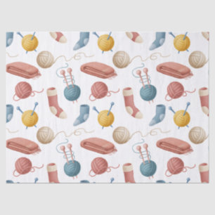 Cartoon Yarn, Blankets, and Socks Decoupage Tissue Paper