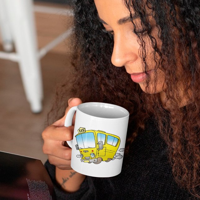 Cartoon Yellow Bus Mug (Creator Uploaded)