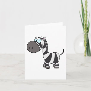 Cartoon Zebra Card