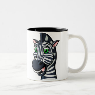 Cartoon Zebra Two-Tone Coffee Mug