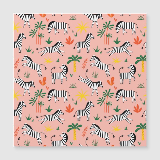 Cartoon Zebras Funny Seamless Pattern (Front)