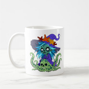 Cartoon Zombie Sea Witch Coffee Mug