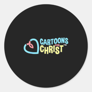 Cartoons For Christ - Christian, Faith, Jesus, Rel Classic Round Sticker