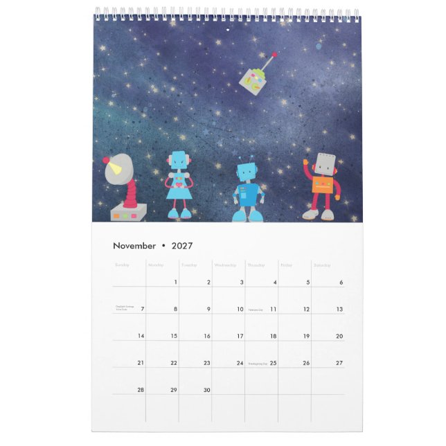 Cartoons in Space Calendar (Nov 2027)