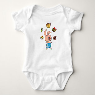 Cartoons piglet baby bodysuit