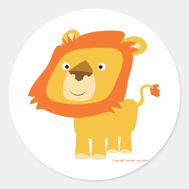 Cartoony lion sticker (Front)