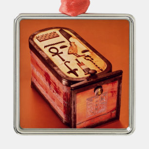 Cartouche-shaped box metal tree decoration