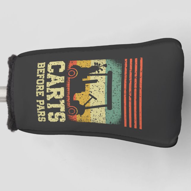 Carts Before Pars | Funny Golf Head Cover (Front)