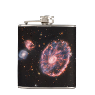 Cartwheel Galaxy, James Webb Space Telescope Hip Flask