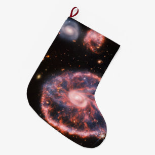 Cartwheel Galaxy, James Webb Space Telescope Large Christmas Stocking