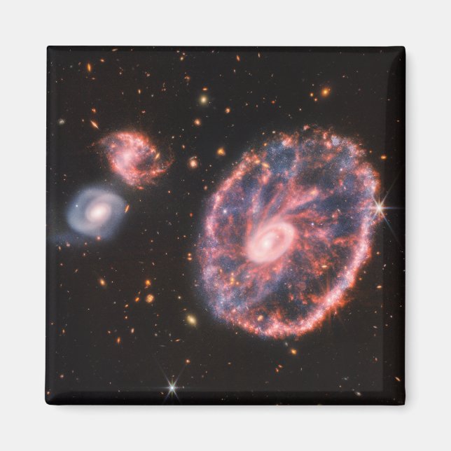 Cartwheel Galaxy, James Webb Space Telescope Magnet (Front)