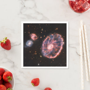 Cartwheel Galaxy, James Webb Space Telescope Napkin