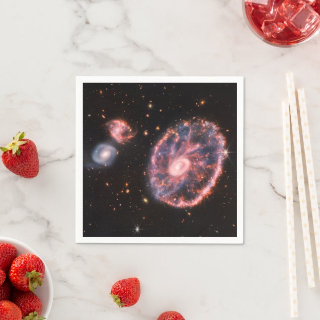 Cartwheel Galaxy, James Webb Space Telescope Napkin (Insitu)