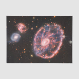 Cartwheel Galaxy, James Webb Space Telescope Tissue Paper