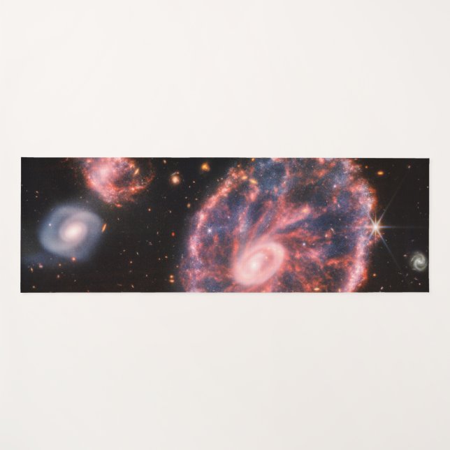 Cartwheel Galaxy JWST James Webb Space Telescope Yoga Mat (Front (Horizontal))