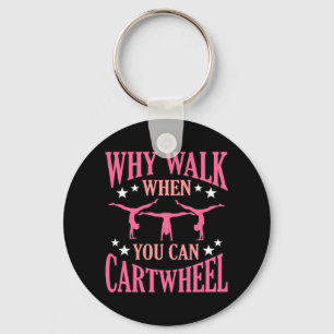 Cartwheel Gymnastics Gymnast Gymnastic Sports Love Key Ring