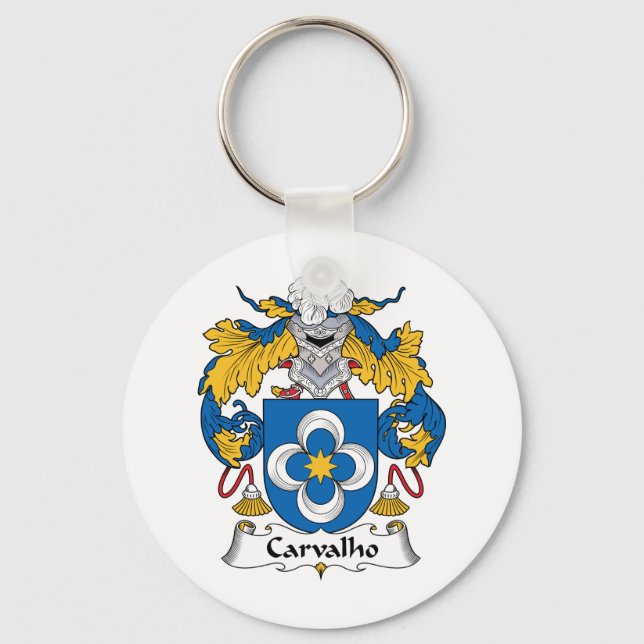 Carvalho Family Crest Key Ring (Front)