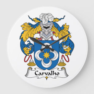 Carvalho Family Crest Large Clock