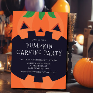 Carve & Celebrate  Halloween Invitation