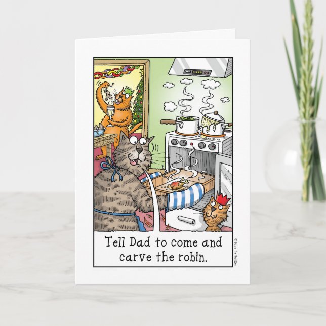 Carve the robin! holiday card (Front)