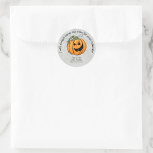 Carve Time for Your Referral Halloween Classic Round Sticker