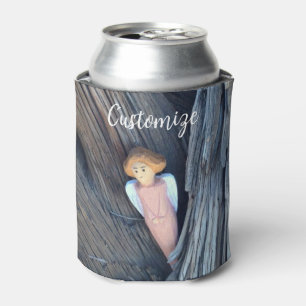 Carved angel in tree Thunder Cove Can Cooler