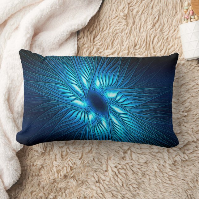 Carved Blue Star Lumbar Cushion (Blanket)