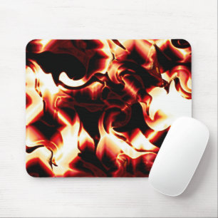 Carved bonfire on dark background mouse pad