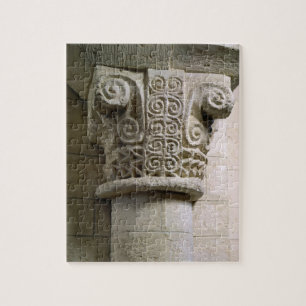Carved column decorated with croziers and spirals jigsaw puzzle