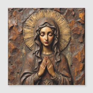 Carved Devotion Wooden Mary