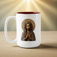 Carved Devotion Wooden Mary