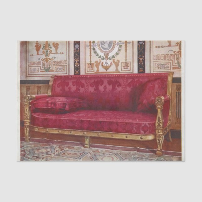 Carved Gilt Couch by Edwin Foley Tissue Paper (Front)