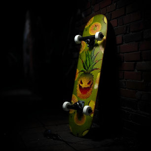 Carved Halloween  Pineapple Skateboard