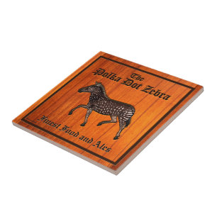 Carved Polka Dot Zebra English Pub Ceramic Tile