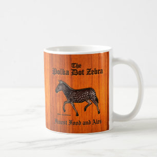 Carved Polka Dot Zebra English Pub Coffee Mug
