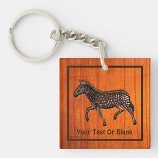 Carved Polka Dot Zebra Key Ring