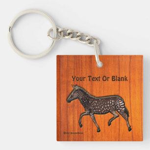 Carved Polka Dot Zebra Keychain