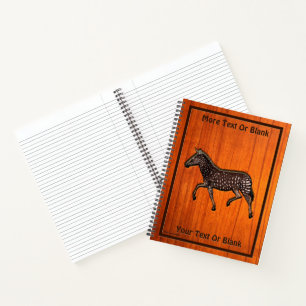 Carved Polka Dot Zebra Notebook