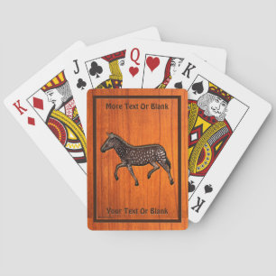 Carved Polka Dot Zebra Playing Cards