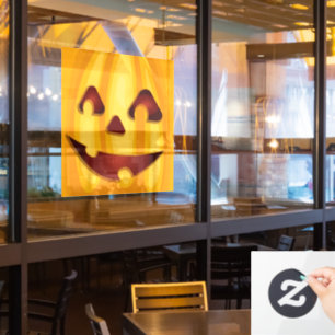 Carved pumpkin smiling Halloween design