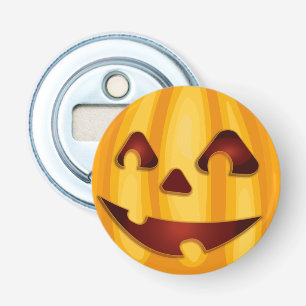 Carved pumpkin smiling Halloween design Bottle Opener