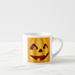Carved pumpkin smiling Halloween design  Espresso Cup