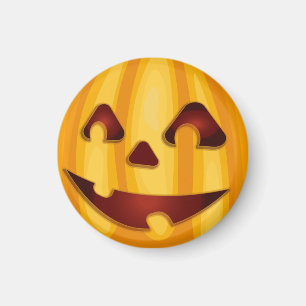Carved pumpkin smiling Halloween design Magnet
