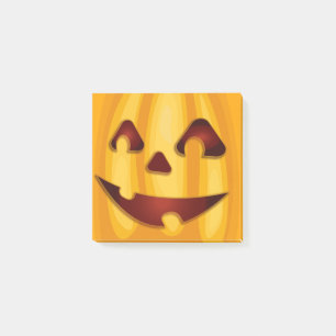 Carved pumpkin smiling Halloween design Post-it Notes