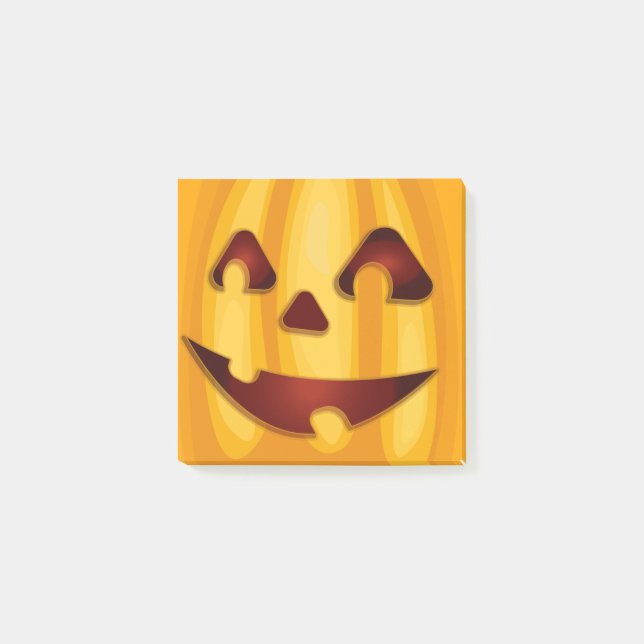 Carved pumpkin smiling Halloween design Post-it Notes (Front)