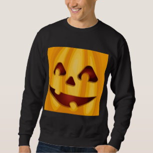 Carved pumpkin smiling Halloween design Sweatshirt