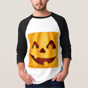 Carved pumpkin smiling Halloween design T-Shirt