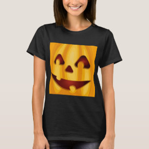 Carved pumpkin smiling Halloween design T-Shirt