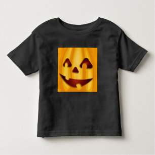 Carved pumpkin smiling Halloween design  Toddler T-Shirt